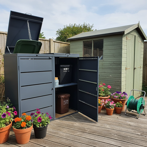 <span class=keywords><strong>Abri</strong></span> de rangement pour <span class=keywords><strong>poubelles</strong></span> extérieur, ensemble de <span class=keywords><strong>3</strong></span>, verrouillable, avec roulettes, étanche, antirouille, <span class=keywords><strong>abri</strong></span> pour <span class=keywords><strong>poubelles</strong></span> pour jardin, villa - Product Image 3