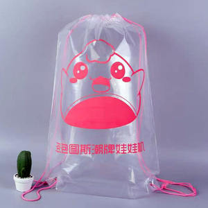 Logo personalizzato di grande capacità chiaro orso peluche bambola PE trasparente con coulisse zaino riutilizzabile e <span class=keywords><strong>richiudibile</strong></span> per uso cuscino - Product Image 3