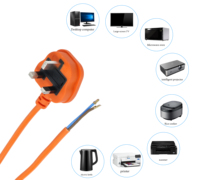 Cable de Alimentación con Enchufe de 3 Pines para Reino Unido, 6A 250V, 3x0.75mm², 1.5m, H05VV-F, con Fusible y Certificación ASTA