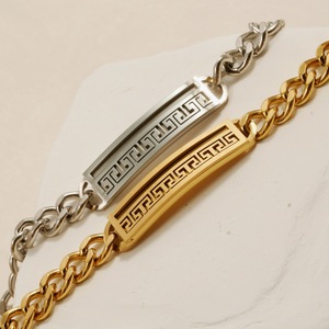 Pulsera de Acero Inoxidable Curvada Estilo Cubano para Hombre, Cadena de Mezclilla Pulida, Joyería de Moda Hip Hop al por Mayor - Product Image 3