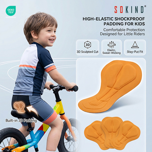 Coussinets de cyclisme pour garçons ANTI-UV respirants à séchage rapide en Spandex/Nylon et mousse de carbone pour cuissardes de cyclisme - Product Image 3