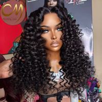 Wig Rambut Manusia HD Lace 13x4 13x6 5x5 Gelombang Keriting Longgar, Rambut Vietnam Hitam Alami, Wig Tanpa Lem Mewah Siap Pakai, Rambut Mentah