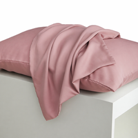 Parure de draps et taies d'oreiller 4 pièces en Tencel 300TC, couleur unie, style moderne et luxueux pour la maison