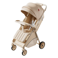 Nouvelle arrivée, poussette bébé pliable facile à utiliser, poignée réversible, 360°, poussette compacte légère, poussette de voyage pour les voyages en avion