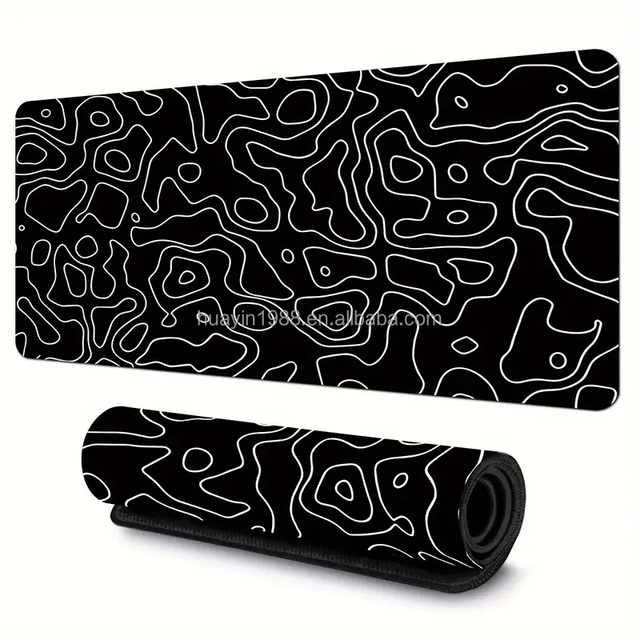 Factory Direct Sale Rubber Mouse Pad with Stitched Edge Sealing CF LOL Game Computer Desk Mat