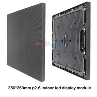 Module d'affichage LED intérieur 250*250mm, haute fréquence de rafraîchissement P1.9 P2.6 P2.9 P3.91, luminosité 4500, garantie 2 ans, panneau d'écran LED