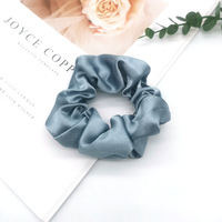 Coleteros Grandes de Satén Estilo Vintage Francés, Color Sólido, Coletero Jumbo Elástico Tipo Seda, Accesorio para el Cabello para Mujer