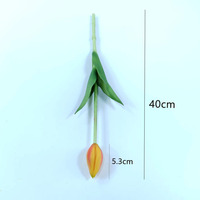 Bouquet de tulipes classiques en gel souple au toucher réel - Fait main, léger, durable, bouquet de fleurs artificielles pour la décoration de la maison et des événements