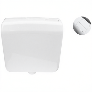 Cisterna de inodoro de 4.9 litros con botón de doble descarga, de cerámica blanca, para uso en inodoros. - Product Image 3