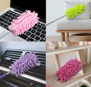 Brosse <span class=keywords><strong>extensible</strong></span> pour chambre à domicile manche en chenille plumeaux de voiture nettoyage de la poussière <span class=keywords><strong>plumeau</strong></span> en microfibre - Product Image 5