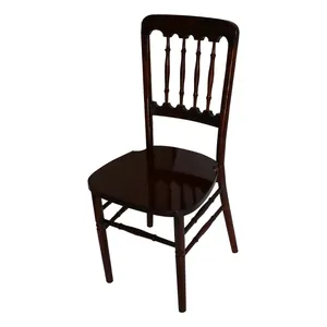 Classic Banquet High Back Solid Wood Chair Chocolate Presidential chair