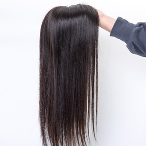 Premier Micro Dòng Toppers Trinh Nữ Nhân Tóc Fishnet Tích Hợp Tóc Topper Trinh Nữ Châu Âu Remy Tóc Con Người Toppers - Product Image 5