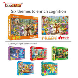 KEYBABY Puzzle éducatif préscolaire pour développer la motricité, jouet en carton épais imprimé, puzzle de sol pour enfant - Product Image 3