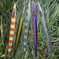 Leurre de pêche Raptor Lead à coulée rapide et lumineux, ultra-lancé, long et mince, pour la pêche en mer ciblant le marlin, le bar et le thon