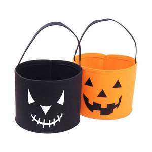 Seau de rangement en feutre pour Halloween, grande capacité, motif dessin animé, sac de transport pour enfants, sac de rangement pour bonbons de Pâques - Product Image 4