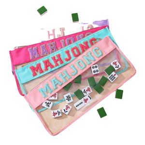 Bolso Mahjong Bordado con <span class=keywords><strong>Letras</strong></span> <span class=keywords><strong>de</strong></span> Alta Calidad, Diseño Moderno y Lujoso, Plegable, Ecológico, Portátil y Duradero - Product Image 1