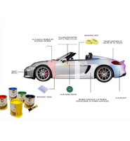 Cat Dasar Epoxy Hitam Solid Otomotif Dua Komponen Lapisan Cair Anti-Korosi Anti-Karat Anti Sinar UV Semprot untuk Mobil