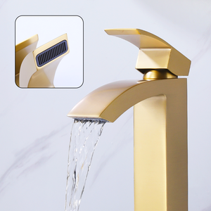 厂家直销高品质高金色浴室水槽金色水龙头黄铜水龙头 - Product Image 3
