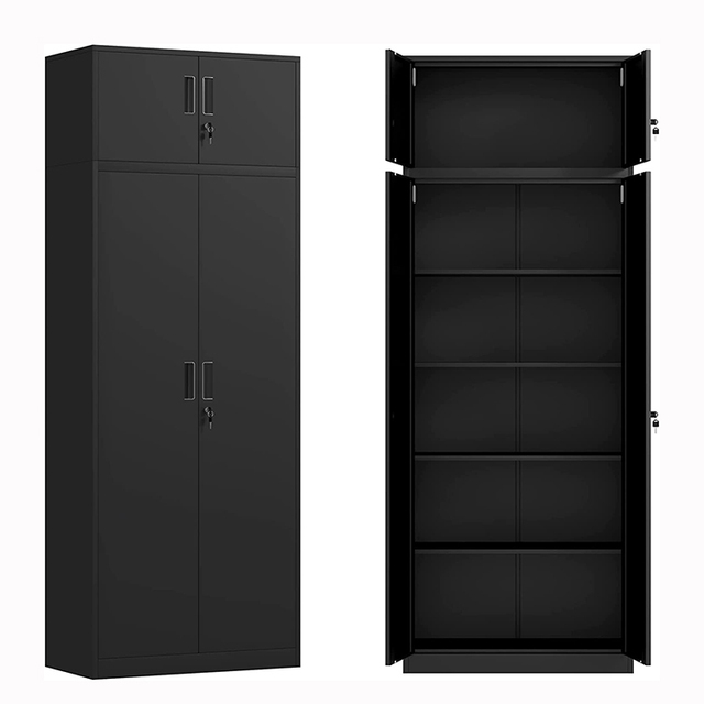 JH-Mech Metal Locker Cabinet 86.6-Inch Extra Tall Easy to Assemble Lockable Metal Storage Cabinets for Garage