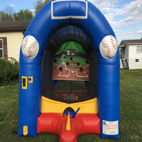 Jeu de baseball gonflable pour carnaval, jeu de frappe gonflable pour tee-ball à vendre