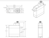 Micro servo numérique Corona DS843MG à couple élevé 4,8 kg / 0,10 sec / 11,5 g pour accessoires d'avion, de voiture et de bateau RC