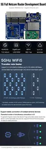 2.4Gおよび5.8Gデュアルバンドwifi 5GCPE業界iotルーターモジュールキットMT7621MT7612E、SDカードスロット付き