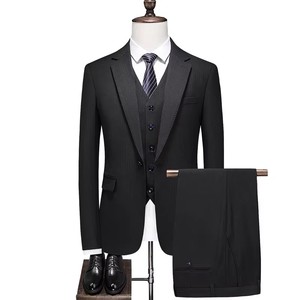 <span class=keywords><strong>Traje</strong></span> de Hombre para Negocios, Corte Entallado, Transpirable, para Boda, de 3 Piezas, Cierre de un Botón, 2026 - Product Image 1