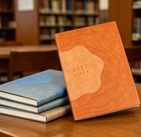 Carnet 2027 - Pages intérieures épaisses, couverture en cuir colorée, carnet de notes de bureau