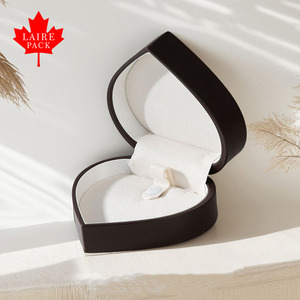 LAIRE Luxury Heart-shaped <strong>Engagement</strong> <strong>Ring</strong> <strong>Box</strong> Pendant Storage PU Leather Jewelry <strong>Box</strong> - Product Image 5