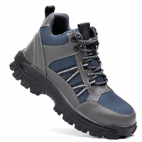 Bottes de sécurité épaisses anti-écrasement à embout d'acier unisexe, chaussures antidérapantes anti-perforation pour le travail en usine, hiver et automne