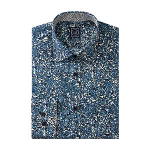 Chemise Décontractée à Manches Longues 100 % Coton pour Homme à Imprimé Numérique, Livraison Rapide pour la Saison d'Automne, Tissu Popeline OEM - Product Image 1