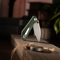 Couteau pliant de poche TRIVISA Otter-GM EDC pour hommes, lame 14C28N, manche en Micarta avec clip, outil de survie, camping, chasse