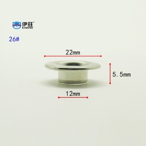 Ojetes de latón EWANG para cortinas y prendas, de metal plateado de superficie plana - Product Image 2