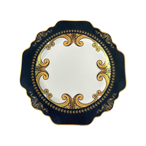 Wholesale Tableware Ceramic Dinnerware Set Luxury <b>Plates</b> Restaurant Dishes <b>Black</b> <b>Plates</b> Tableware Porcelain Ceramic Gold - Product Image 3