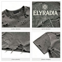 T-shirt graphique ample et épais en coton 100 % tricoté, style vintage pour homme, idéal pour le streetwear indépendant