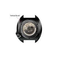 Montre de plongée automatique de luxe NH35 avec affichage de la date, PVD noir, acier inoxydable 316L, saphir, 20 ATM, OEM ODM, Japon, luminescente, Seiko