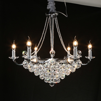 Wohnzimmer Kristall Champagner Gold Europäische Kerzen lampe hochwertige K9 Kristall lampe