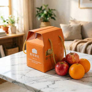 Boîte en carton ondulé moderne réutilisable imprimée sur mesure pour l'expédition de <span class=keywords><strong>fruits</strong></span> <span class=keywords><strong>et</strong></span> légumes, emballage artisanal - Product Image 1