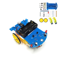 Kit de Voiture Intelligente DIY D2-1, Robot de Suivi de Ligne Intelligent, Kit de Soudure Électronique Moteur TT, Pièces d'Assemblage Éducatives STEM