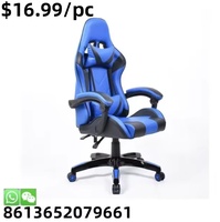 Chaise de jeu ergonomique en cuir PU réglable pour ordinateur à bas prix avec appui-tête