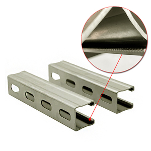 Fournitures directes d'usine : Profilés en acier galvanisé HDG de haute qualité (types Strut Channel/C Channel) pour bardage de façade - Product Image 4