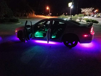 Kit d'éclairage intelligent pour châssis de véhicule, éclairage sous châssis RGB+IC DC12V pour contrôle à distance/application, étanche IP65, aluminium LED