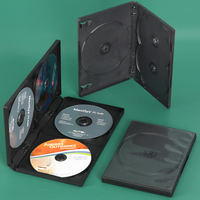 SUNSHINE Boîtiers de remplacement en vrac pour jeux PS4 Slim, CD et DVD, pour contenir 2, 3, 4 ou 5 disques avec plateaux à rabat, boîtiers DVD noirs de 14 mm pour un seul disque