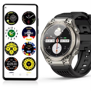 <span class=keywords><strong>Montre</strong></span> connectée JA01 avec bracelet en cuir, écran AMOLED 41-43 mm, boîtier en acier inoxydable, GPS, moniteur de fréquence cardiaque, suivi du sommeil, unisexe - Product Image 3