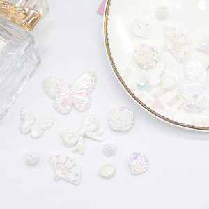 Diy Jewelry Accessories Mixed Floral Gradient Resin Beads For Phone Case Hair Clip Decorations - Product Image 4