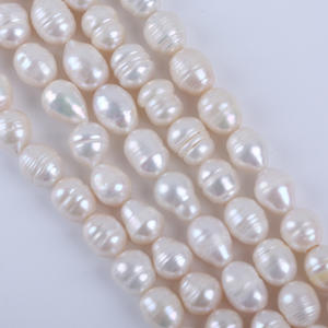 Perles d'eau douce naturelles en vrac, en forme de fil, de 15 cm, 9-10 mm, pour la fabrication de bijoux DIY - Product Image 4
