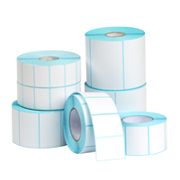 Label Termal Tahan Air Perekat Sendiri Ukuran 58x40mm, Stiker Pengiriman, Label Harga Supermarket untuk Printer Termal