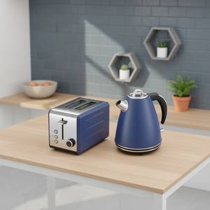 Ensemble petit-déjeuner OUSHENG pour la maison, comprenant un <span class=keywords><strong>grille</strong></span>-<span class=keywords><strong>pain</strong></span> électrique en acier inoxydable 2 tranches et une bouilloire électrique de 1,7 litre, avec garantie d'un an - Product Image 6