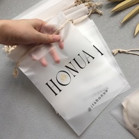 Sac biodégradable en plastique PVC avec cordon de serrage, sac en EVA givré, impression personnalisée, emballage pour vêtements