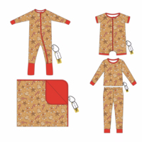 Pyjama bébé en bambou doux et léger, nouveau modèle, avec manches longues et poignets-gants intégrés, vente en gros